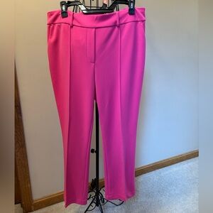 Jules & Leopold Vibrant Pink Straight Leg Pull-on Pants with pockets belt loop